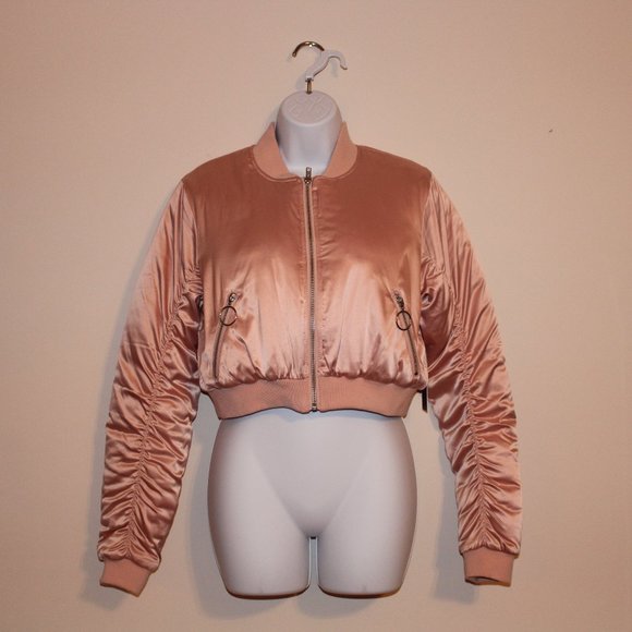 Lovers and Friends Cropped Bomber Jacket NWT - Picture 5 of 15